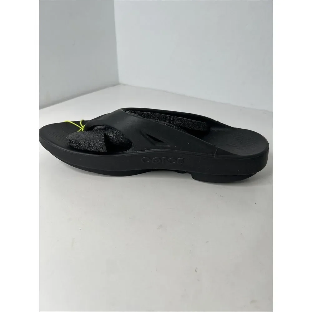 Oofos Black Size 11 Thong Sandals Recovery Rubber Women Slip On Men 9‎ Unisex